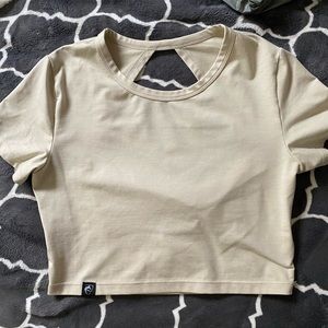 Alphalete open back tee